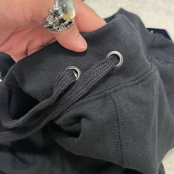 NWT Women’s Size Small Champion Drawstring Fleece Joggers With Logo Print Black - Picture 8 of 13